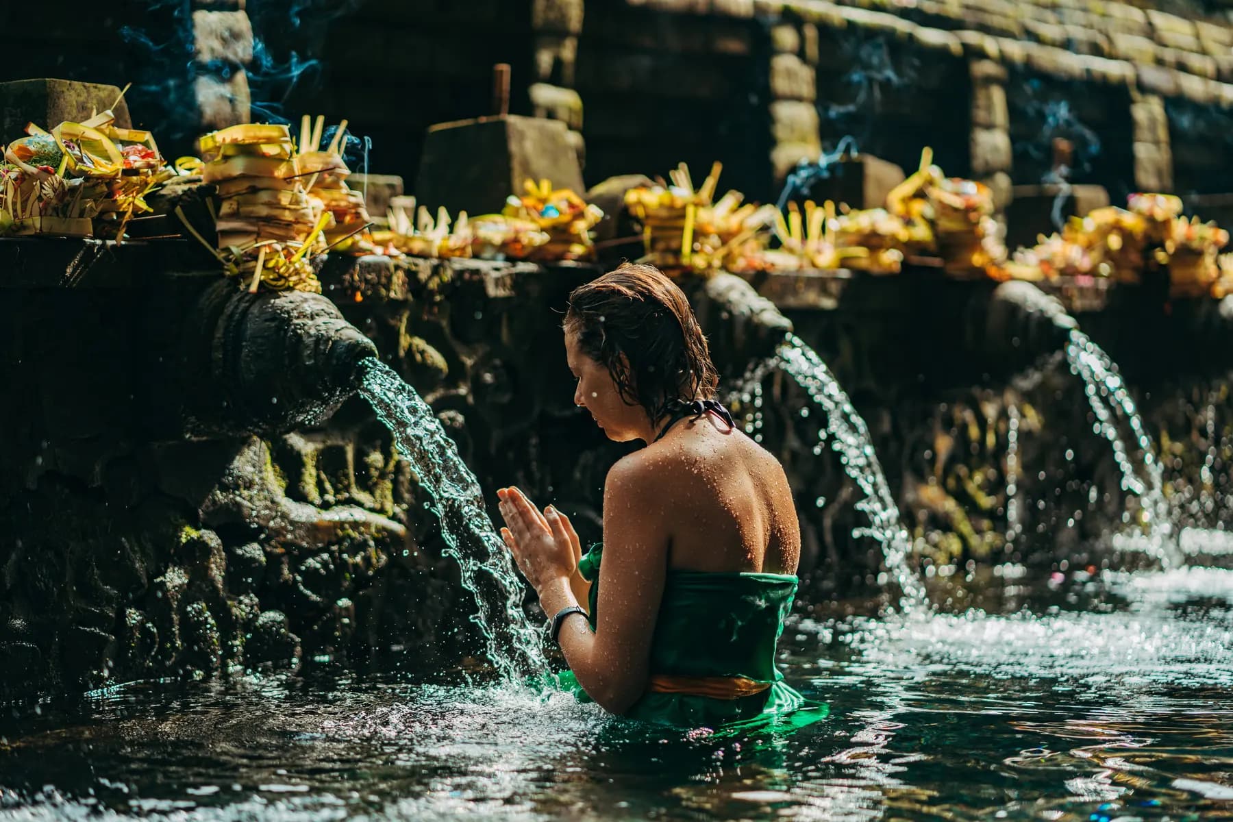Purification ritual at Tirta Empul temple