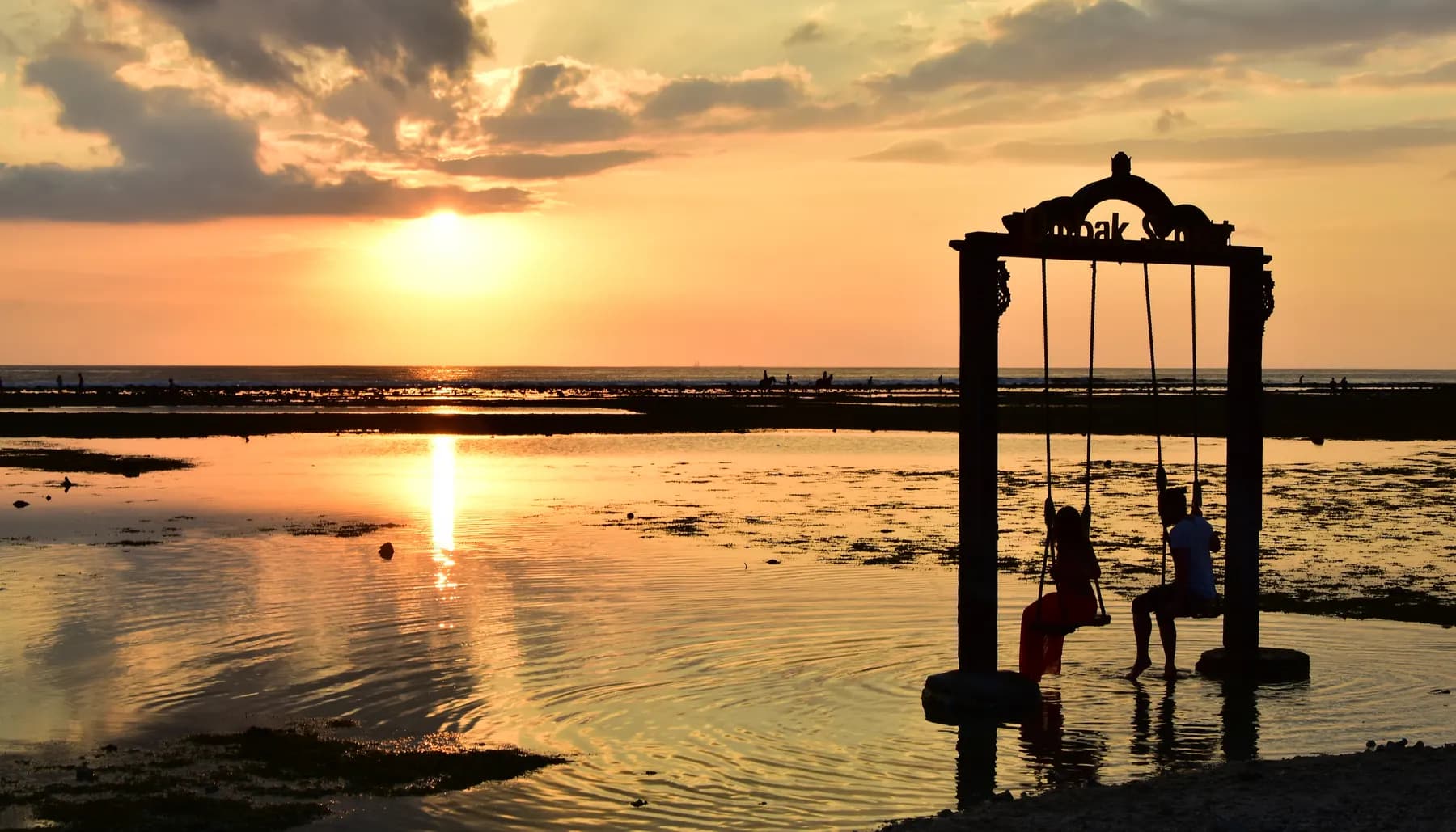 Sunset swing on the Gili Islands