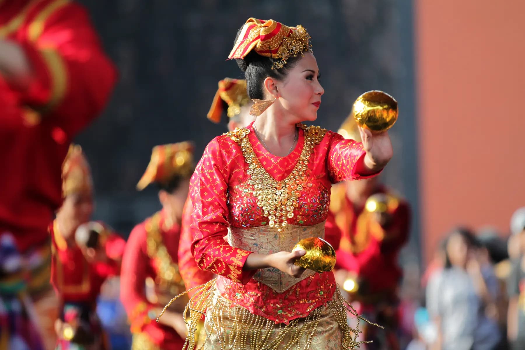 Minang dancer in traditional dress