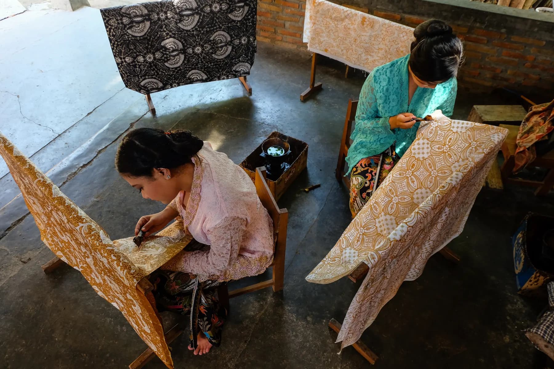 Batik artisans at work