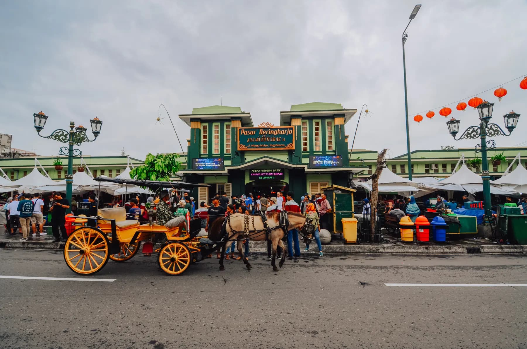 Horse carts on Malioboro street